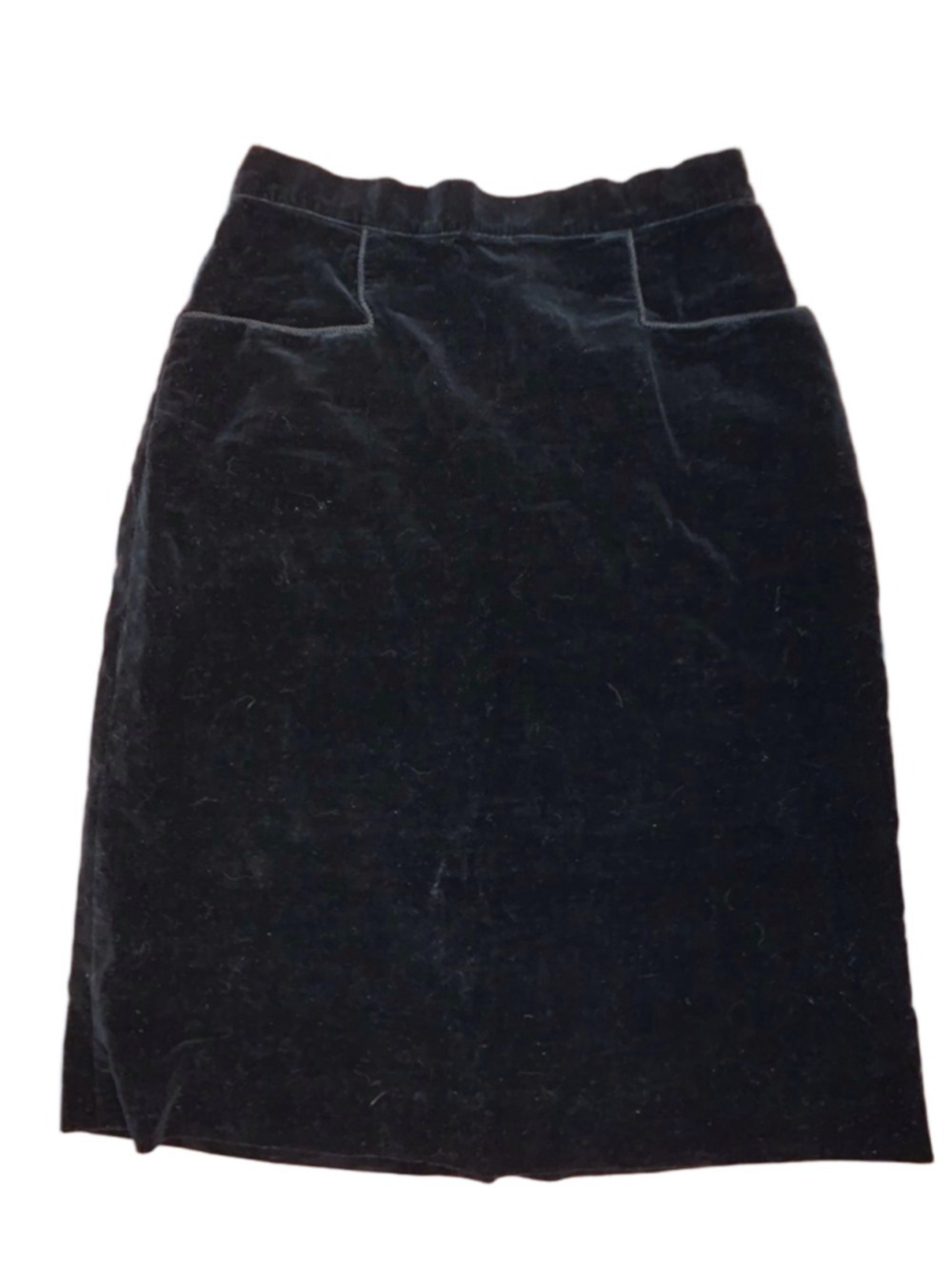 Womens Vintage black velvet skirt size 20